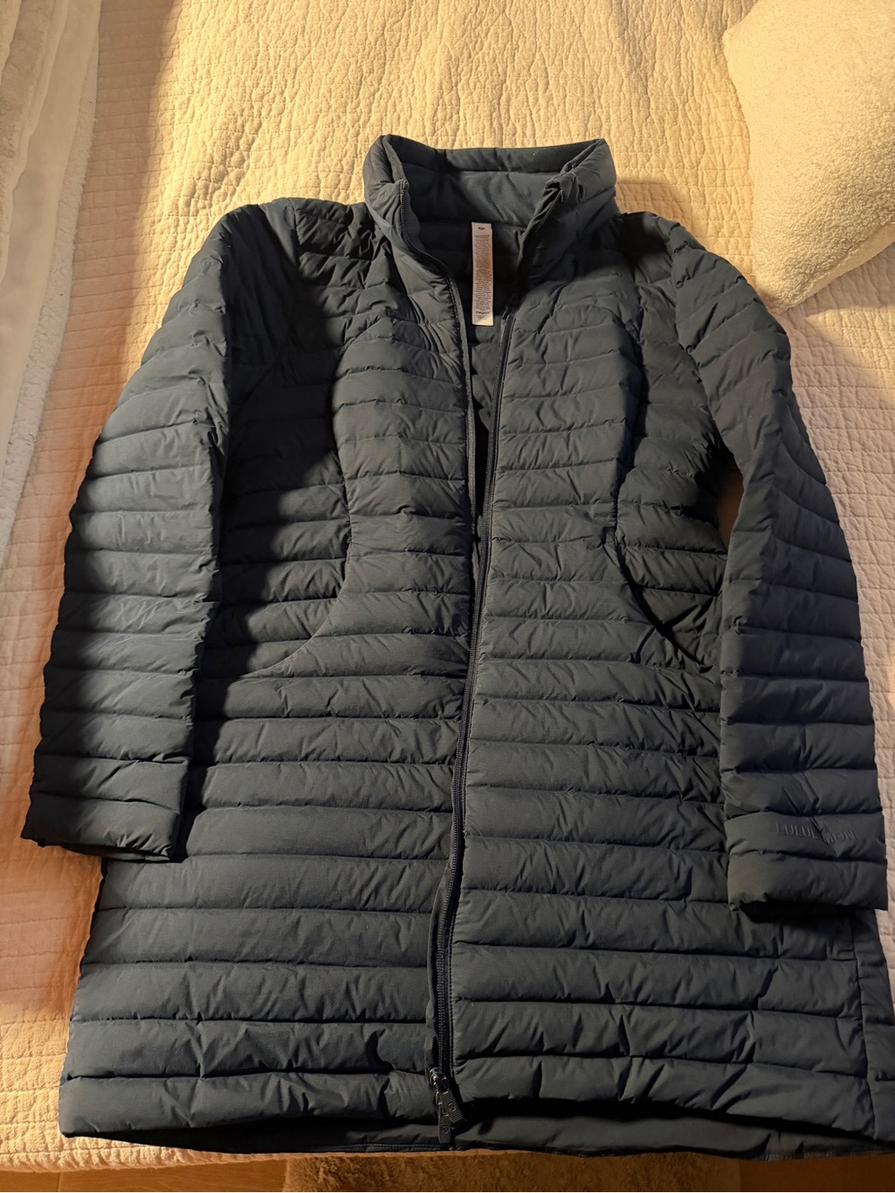 lululemon athletica Black Quilted Packable Puffer Coat